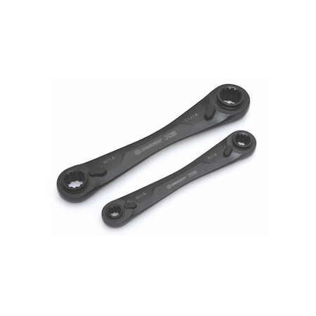 Apex Tool Group RATCHETING WRENCH SET, 2PC, 4 IN 1, SAE, DB 833127